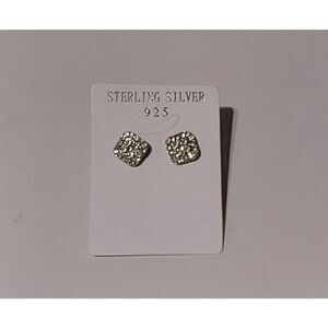 Sparkling 2Ct. Pave Genuine Diamond Simulant Cluster Stud Earrings~.925 Sterling